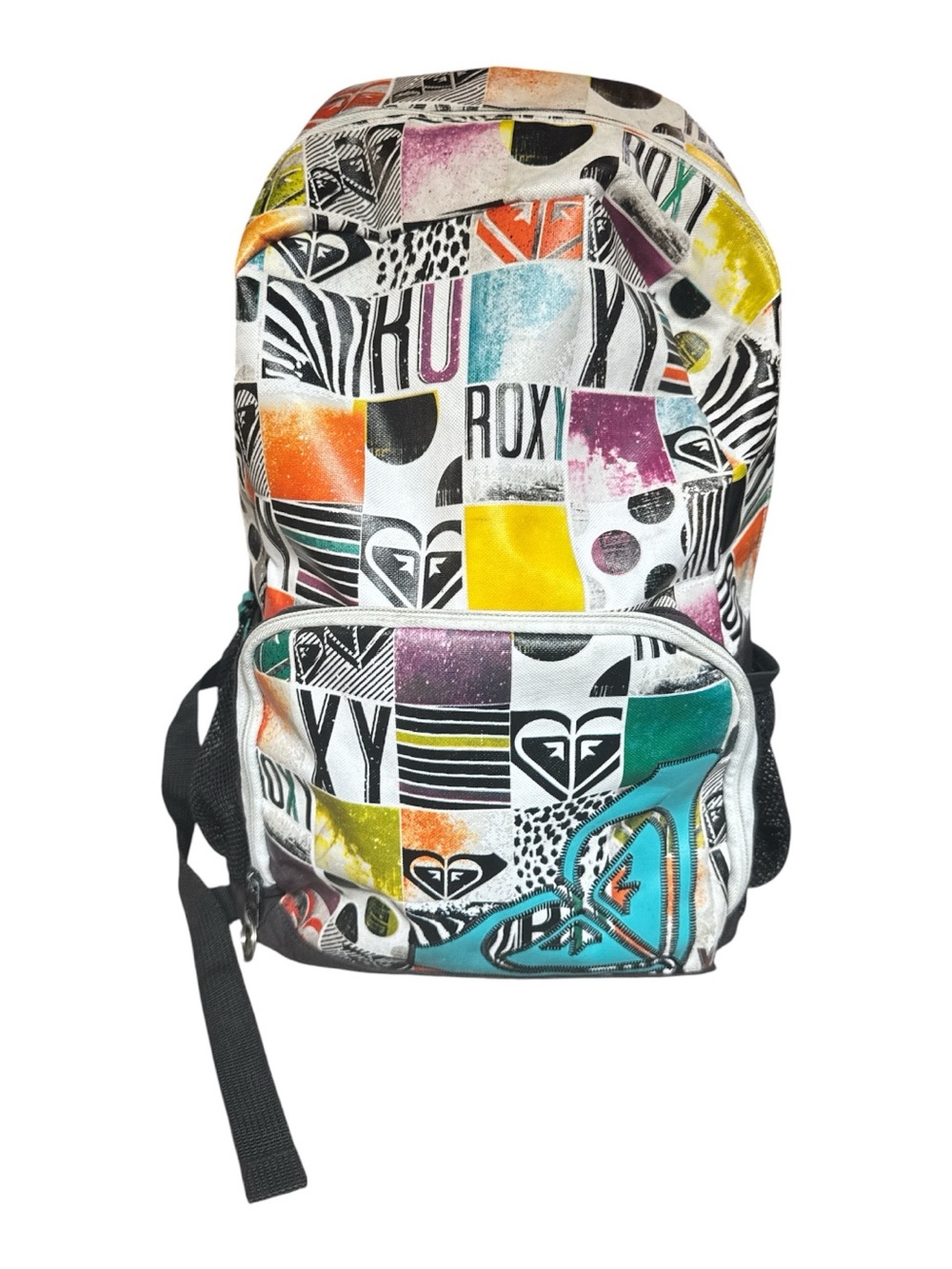 Roxy Patchwork Multicolor Square-Print Backpack Back to School Kidcore